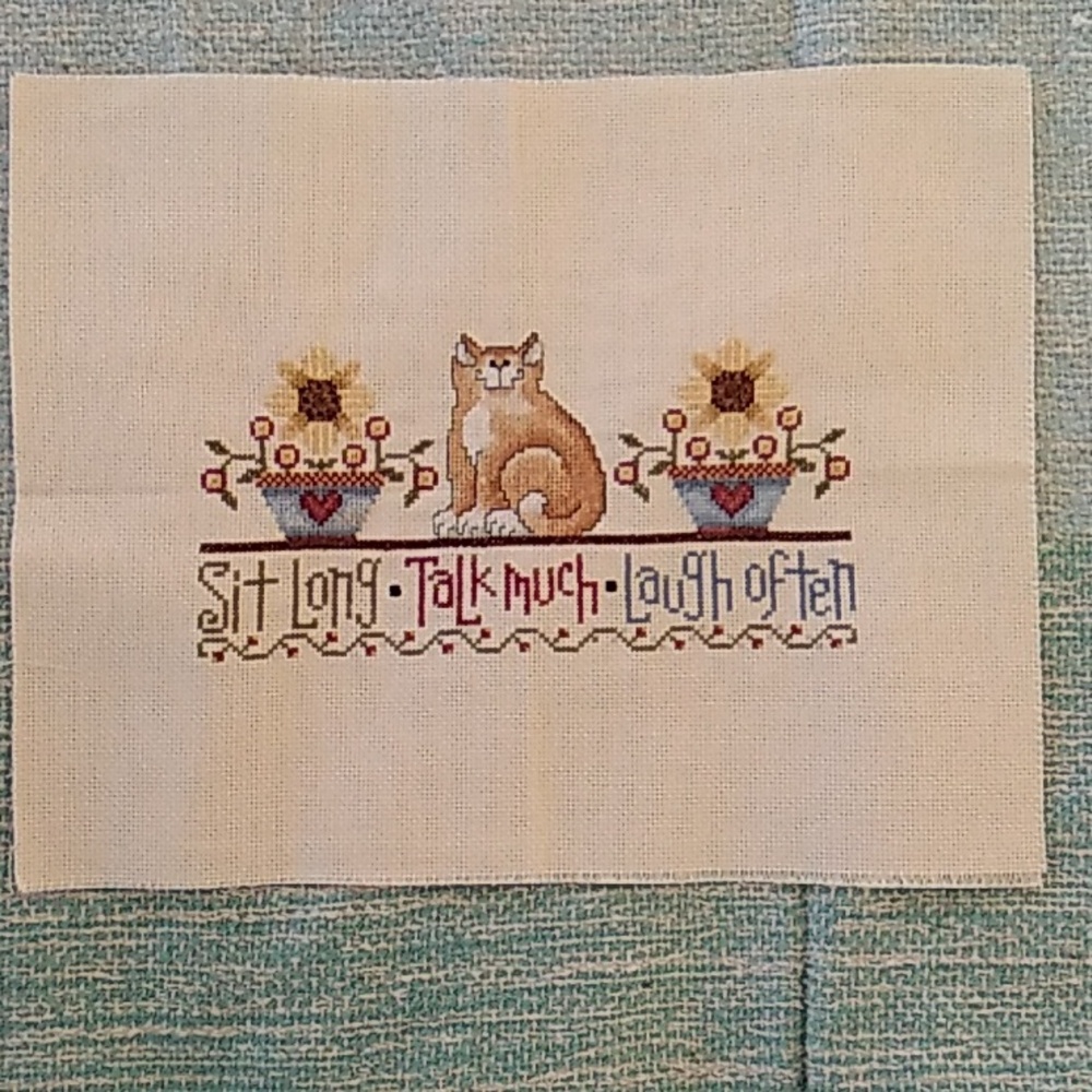 Finished counted cross stitch
